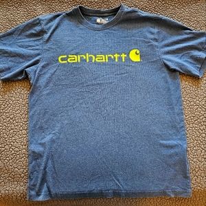 Carhartt tshirt blue loose fit mens size large
